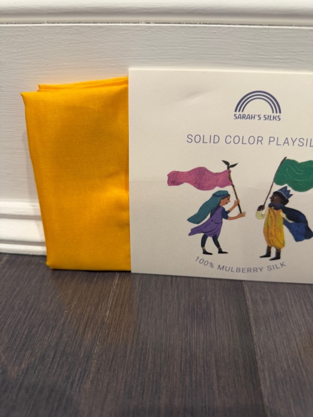 NWT Sarah’s Silks Orange Playsilk 100% Mulberry Silk Kids Toddlers Pretend Play - Picture 2 of 4